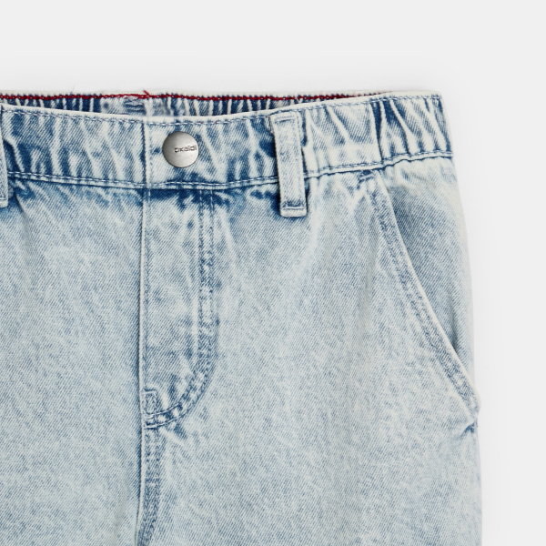 بنطال جينز كارغو أزرق، للأولاد